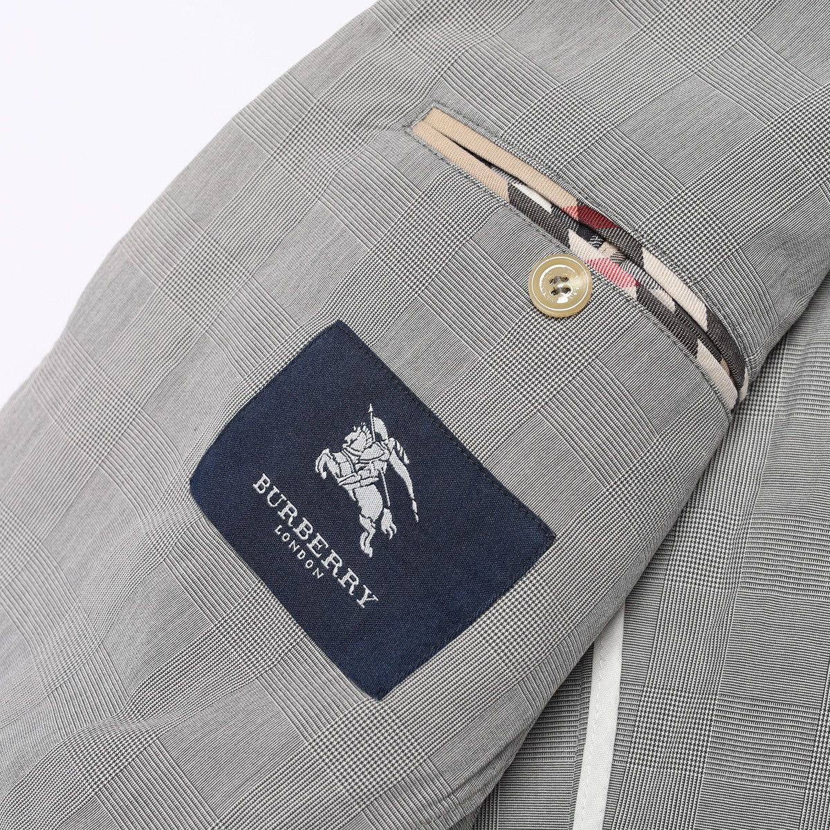 Burberry Burberry Nova Check Gray Light Blazer Jacket Size 44R - 13 Thumbnail