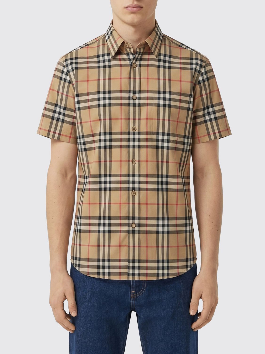 Burberry Burberry Shirt Men Beige Size US S / EU 44-46 / 1 - 1 Thumbnail