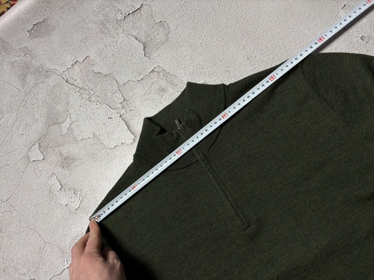 Boggi Boggi Milano 1/4 Zip Sweater Men’s large green wool Size US L / EU 52-54 / 3 - 9 Thumbnail