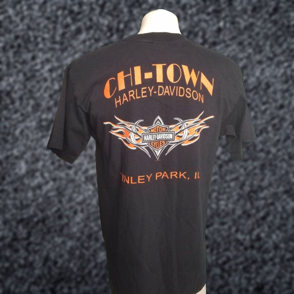 Harley Davidson VINTAGE Harley-Davidson T-Shirt Mens L Black Charcoal? Size US L / EU 52-54 / 3 - 1 Thumbnail