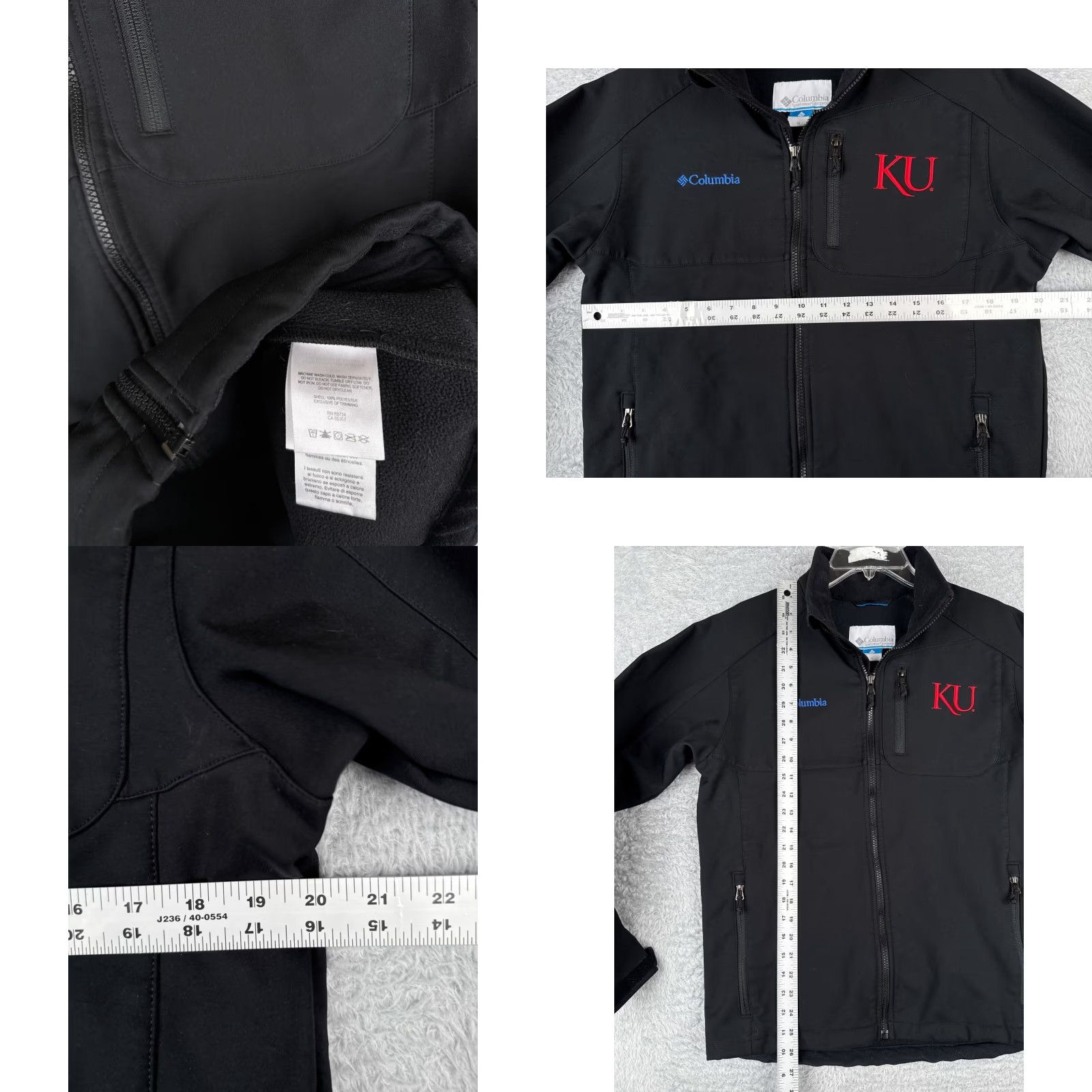 Vintage Columbia Jacket Womens Medium Black Full Zip Softshell Mock Neck Polyester Size M / US 6-8 / IT 42-44 - 8 Thumbnail