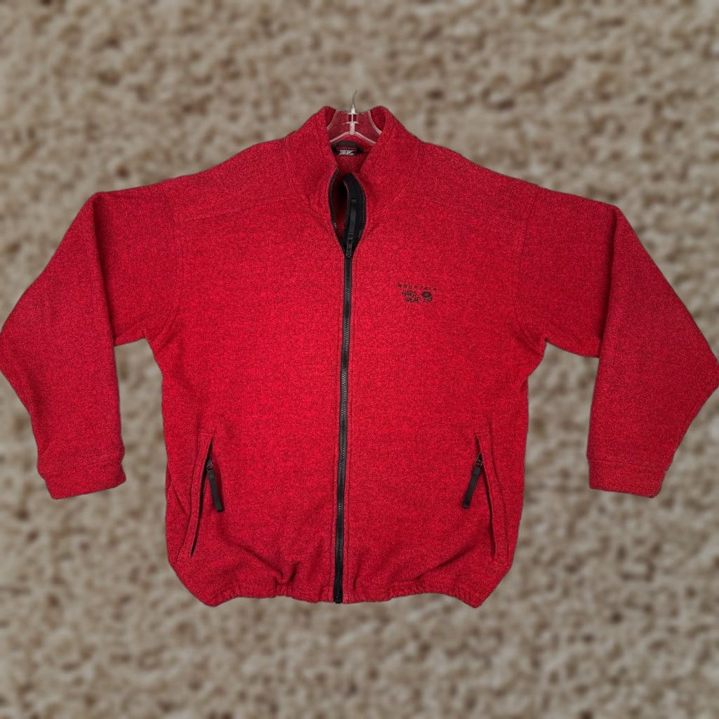 Mountain Hardwear Mountain Hardwear Jacket Mens Large Red Knit Shell Polyester Fleece Full Zip Size US L / EU 52-54 / 3 - 1 Thumbnail