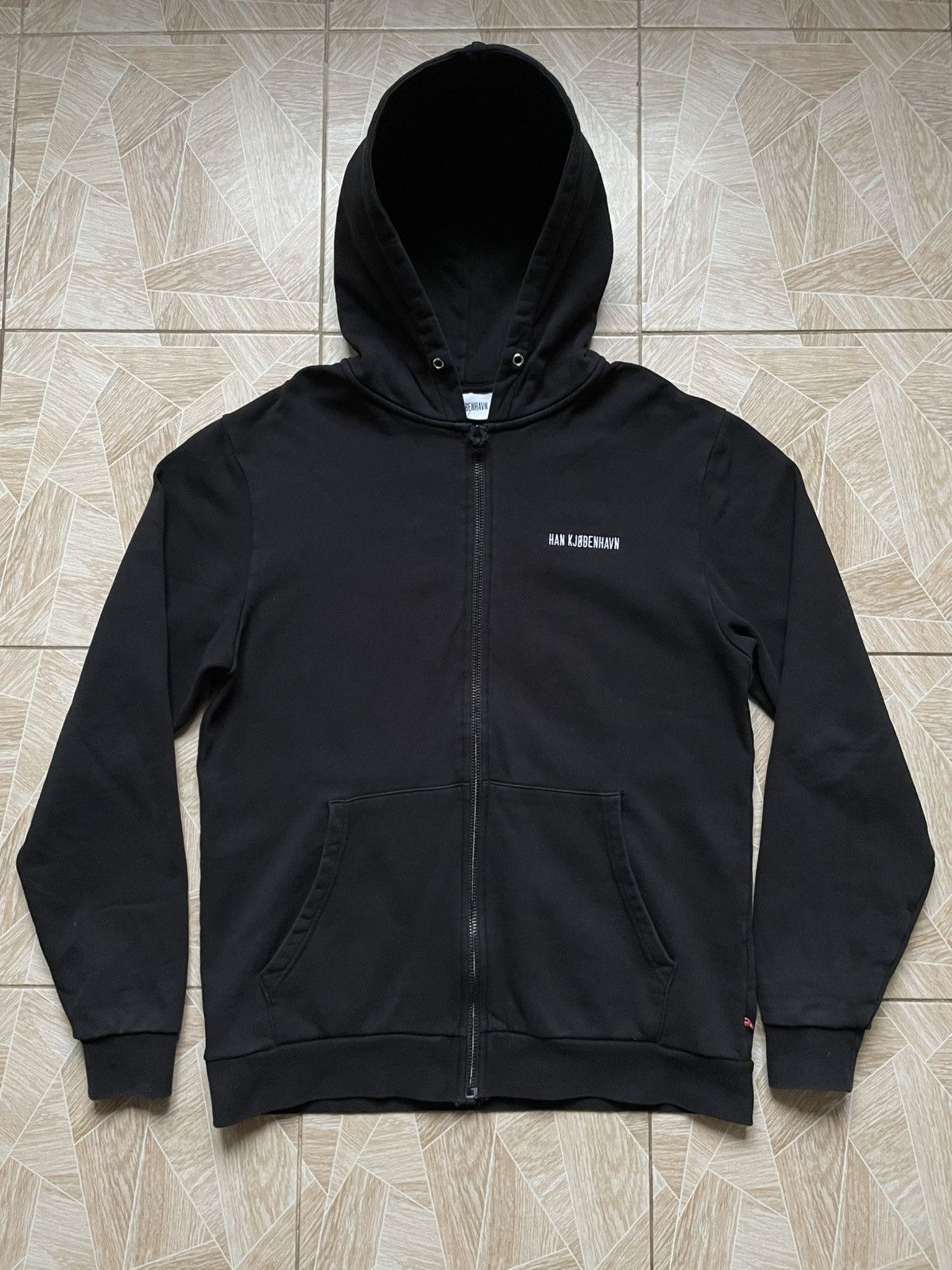 Designer × Han Kjobenhavn Hype Han Kjobenhavn Denmark Logo Zip Hoodie Black L Cotton Size US L / EU 52-54 / 3 - 1 Thumbnail