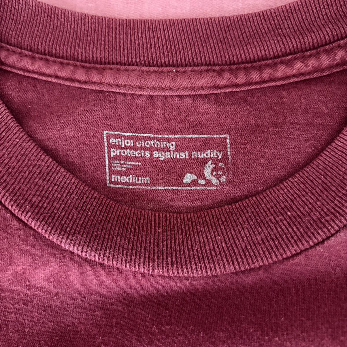 Enjoi Enjoi Panda T Shirt - Maroon Size US M / EU 48-50 / 2 - 4 Thumbnail