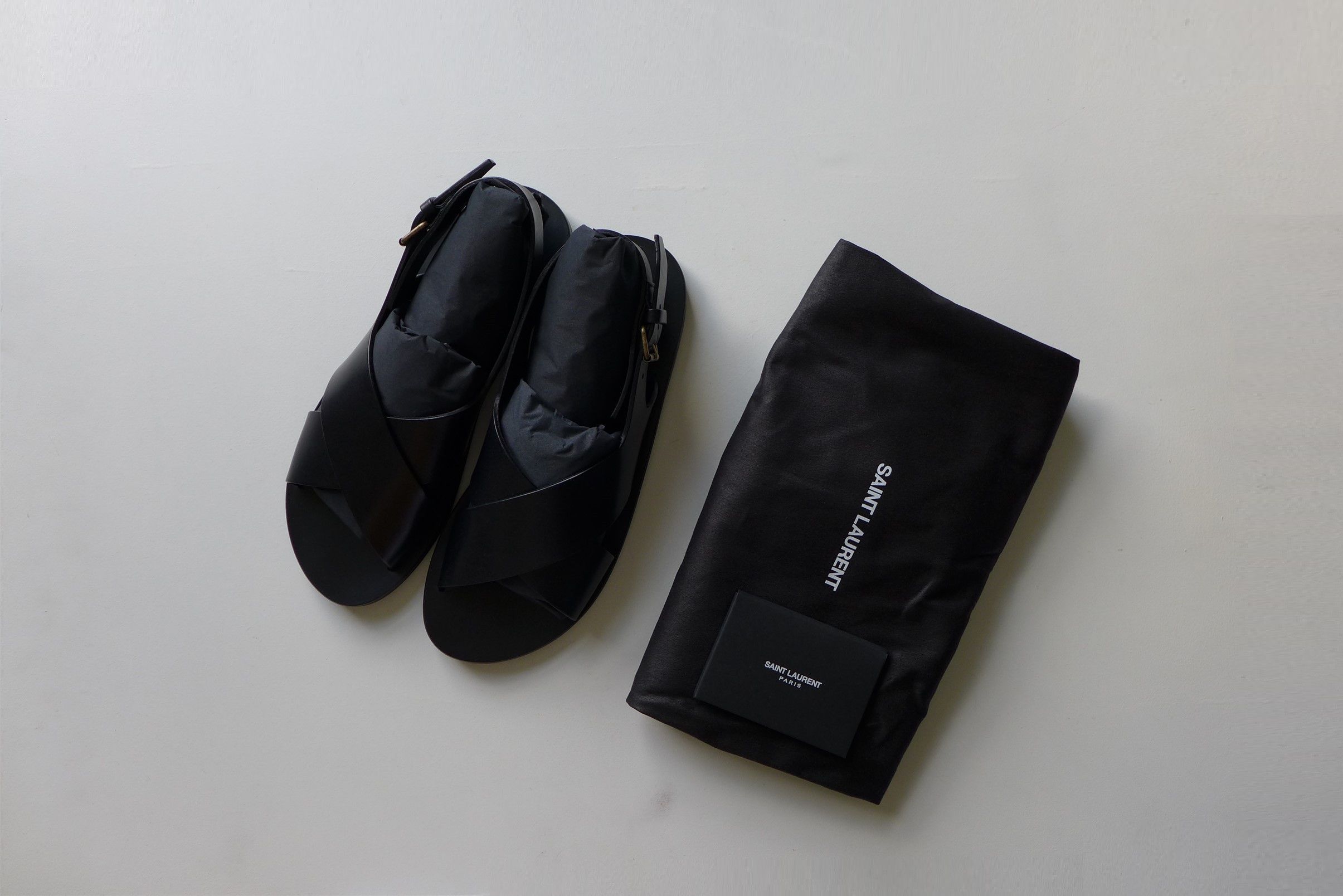 Saint Laurent Paris Saint Laurent Paris Mojave Sandals - Black Calf Leather Size US 8 / EU 41 - 19 Thumbnail