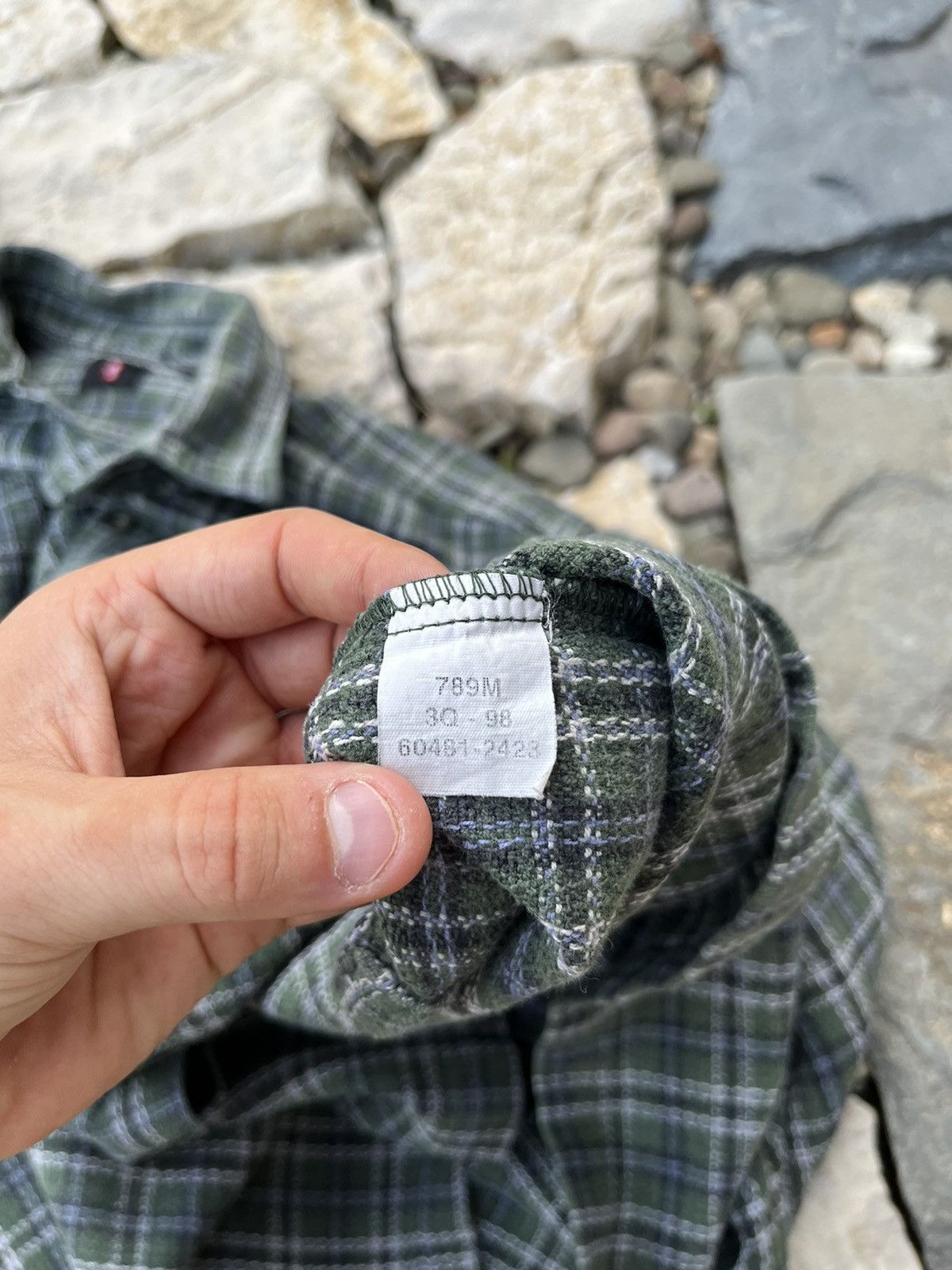 Levi's × Levi's Vintage Clothing × Vintage Vintage 90s Levi’s flannel plaid shirt knit checkered pocket Size US L / EU 52-54 / 3 - 21 Thumbnail