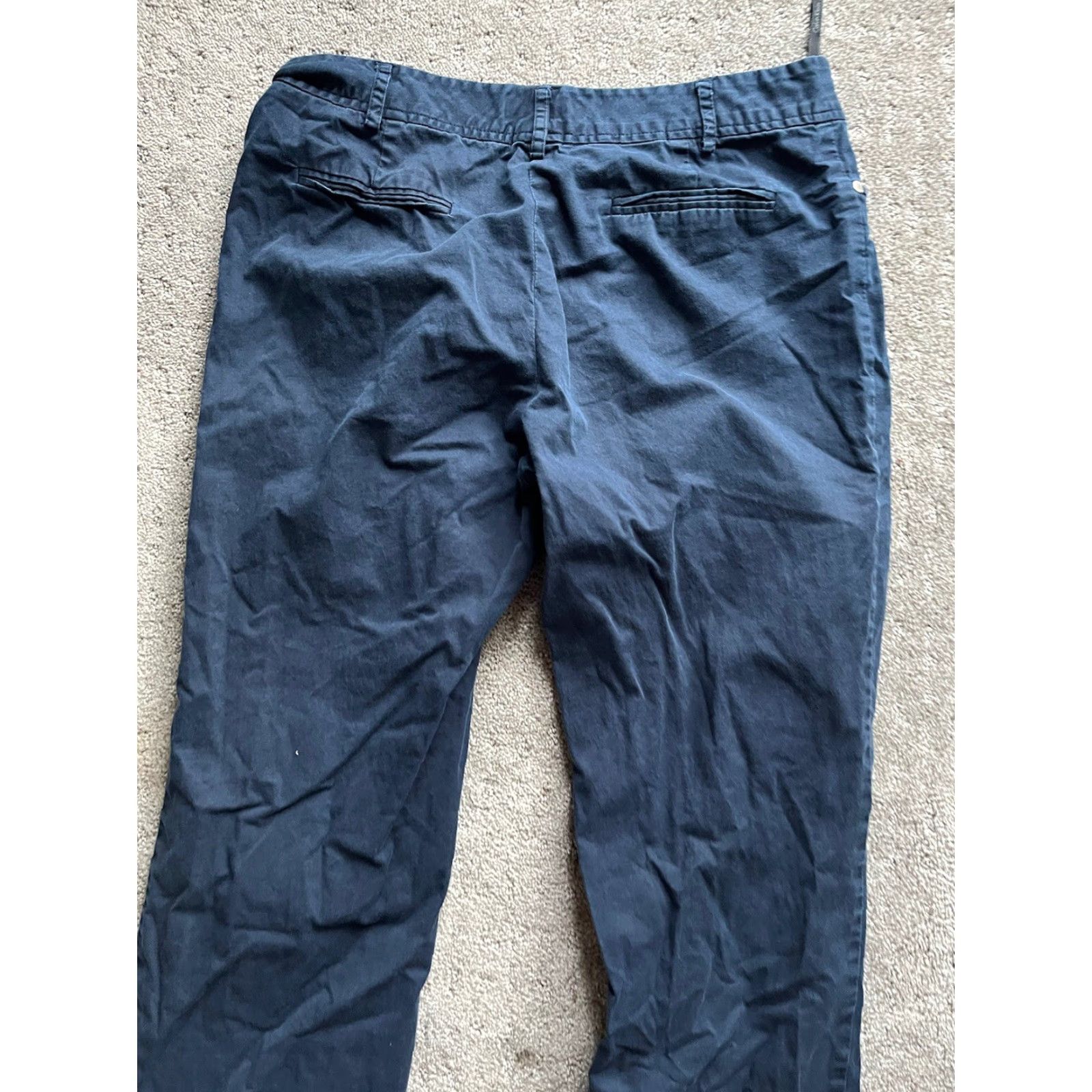 Calvin Klein Calvin Klein Jeans Women's Cargo Capri Pants Navy Blue Straight Leg Mid Rise Size 8 Size 30" / US 8 / IT 44 - 4 Thumbnail