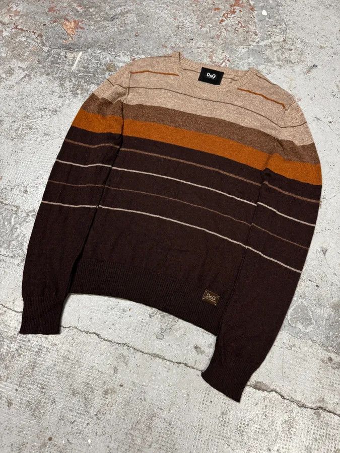 Dolce & Gabbana 2000s Dolce & Gabbana Stripes Orange Brown Sweater Size US S / EU 44-46 / 1 - 4 Thumbnail