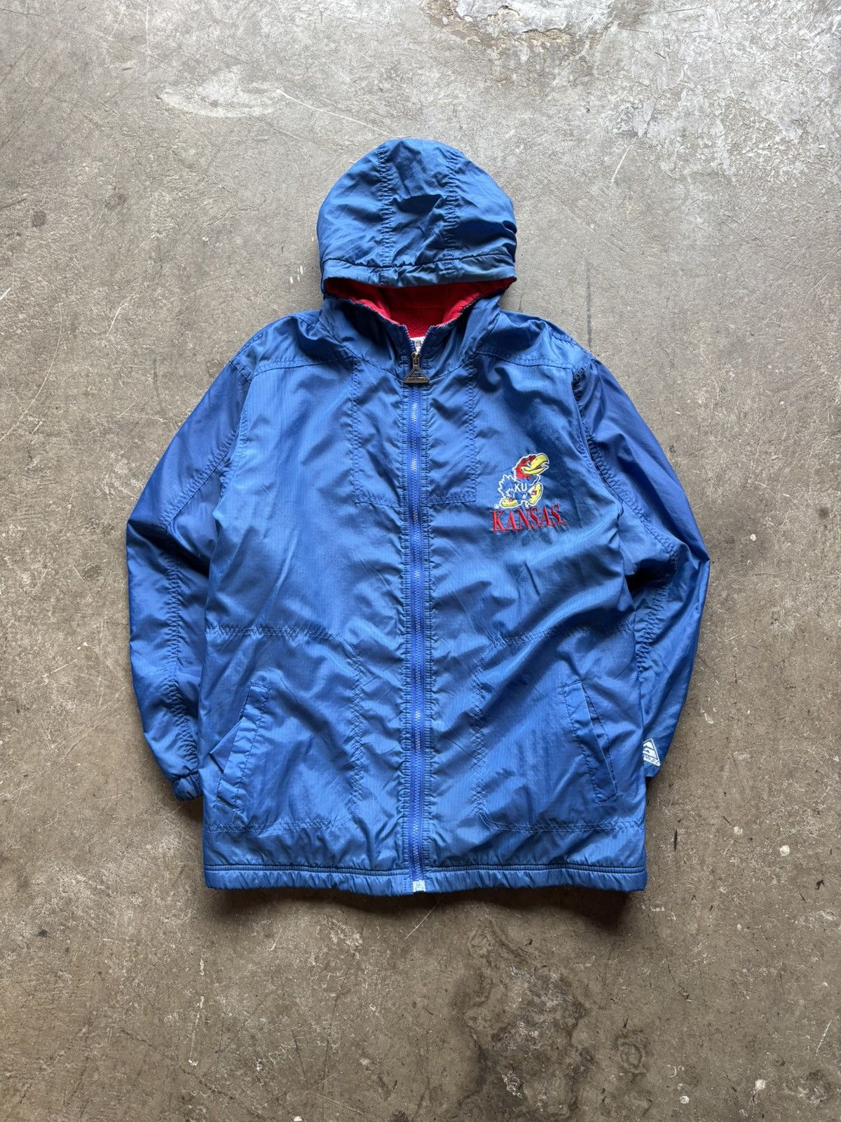 Vintage Vintage Kansas University Jayhawks Puffer Hoodie Size US M / EU 48-50 / 2 - 1 Thumbnail