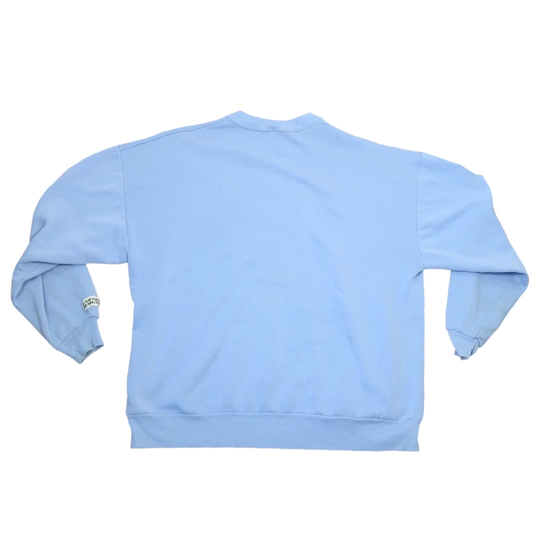 Jerzees VINTAGE Jerzees Sweatshirt 3X Blue Floral Embroidered Basket of Pansies Pullover Womens 80s 90s Size XXL / US 16-18 / IT 52-54 - 2 Thumbnail