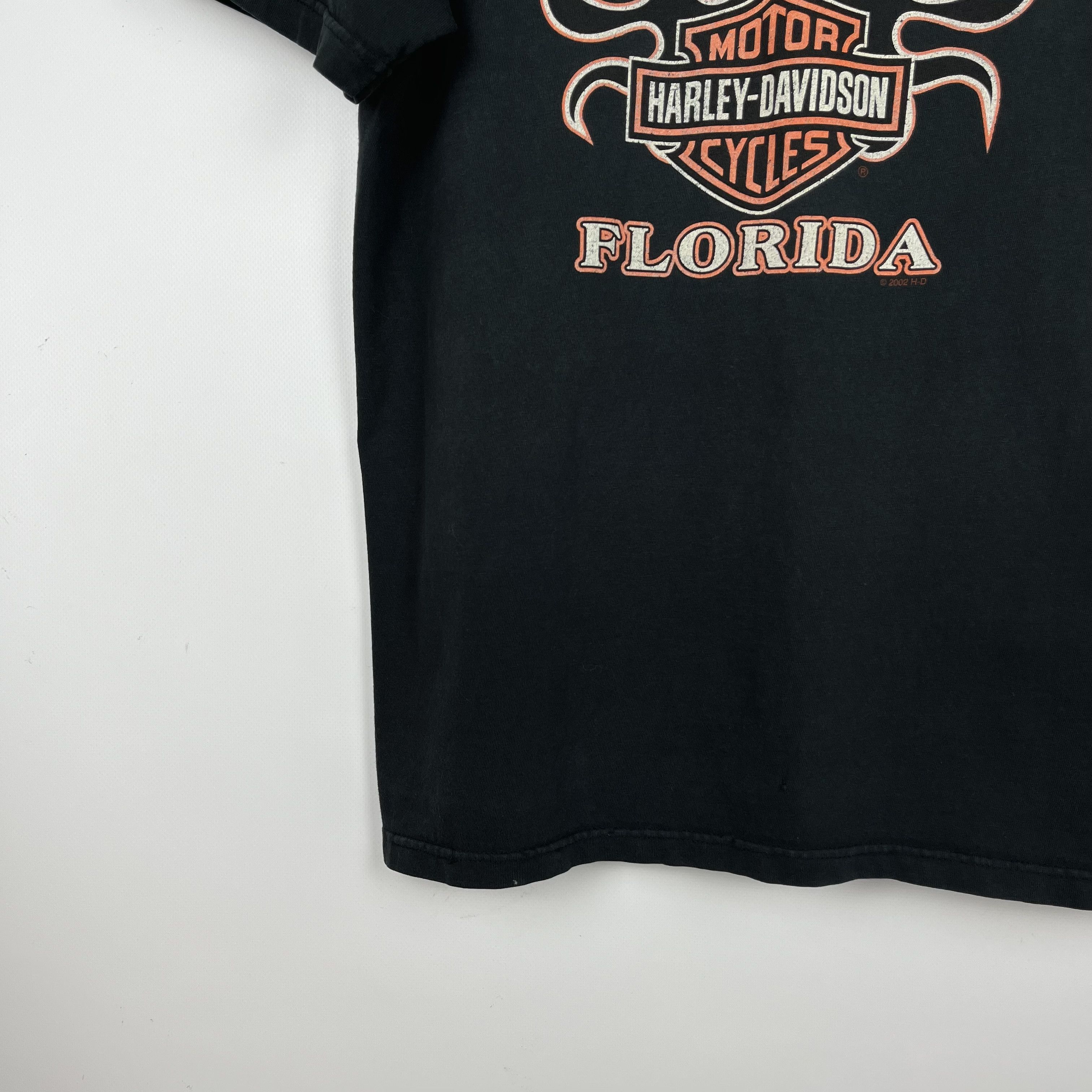 Harley Davidson Vintage Harley Davidson Flame Skull Florida T Shirt 2002 Size US L / EU 52-54 / 3 - 18 Thumbnail