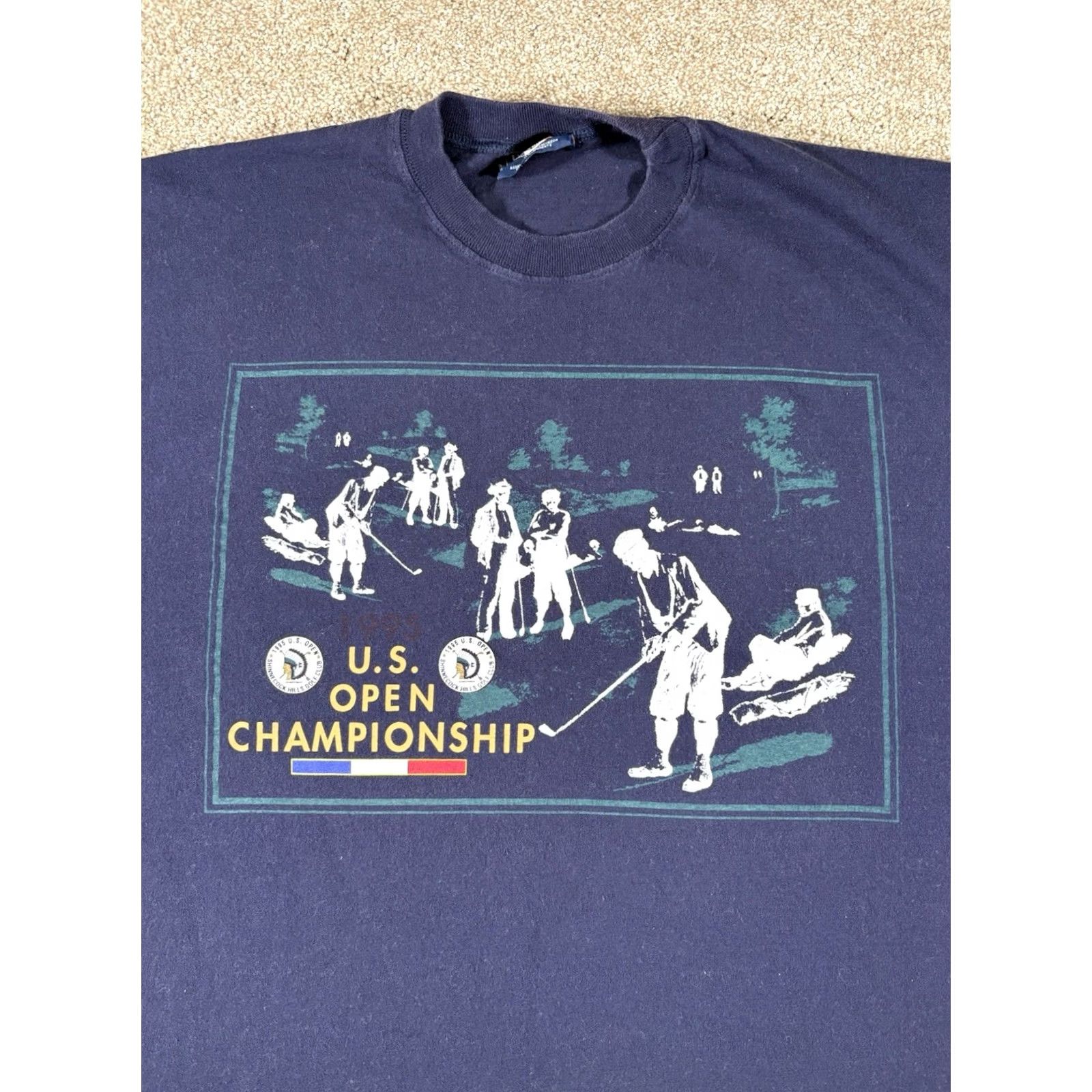 Vintage VINTAGE 1995 US Open Golf Collection Shinecock Hills Club Graphic T Shirt XL Navy Blue Men’s Shirt 90s Retro Golf Size US XL / EU 56 / 4 - 2 Thumbnail