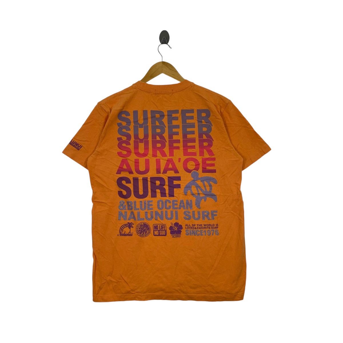 Vintage Vintage NALU NUI HAWAII Surf Oahu Blue Ocean Tee Shirt Size L / US 10 / IT 46 - 4 Thumbnail