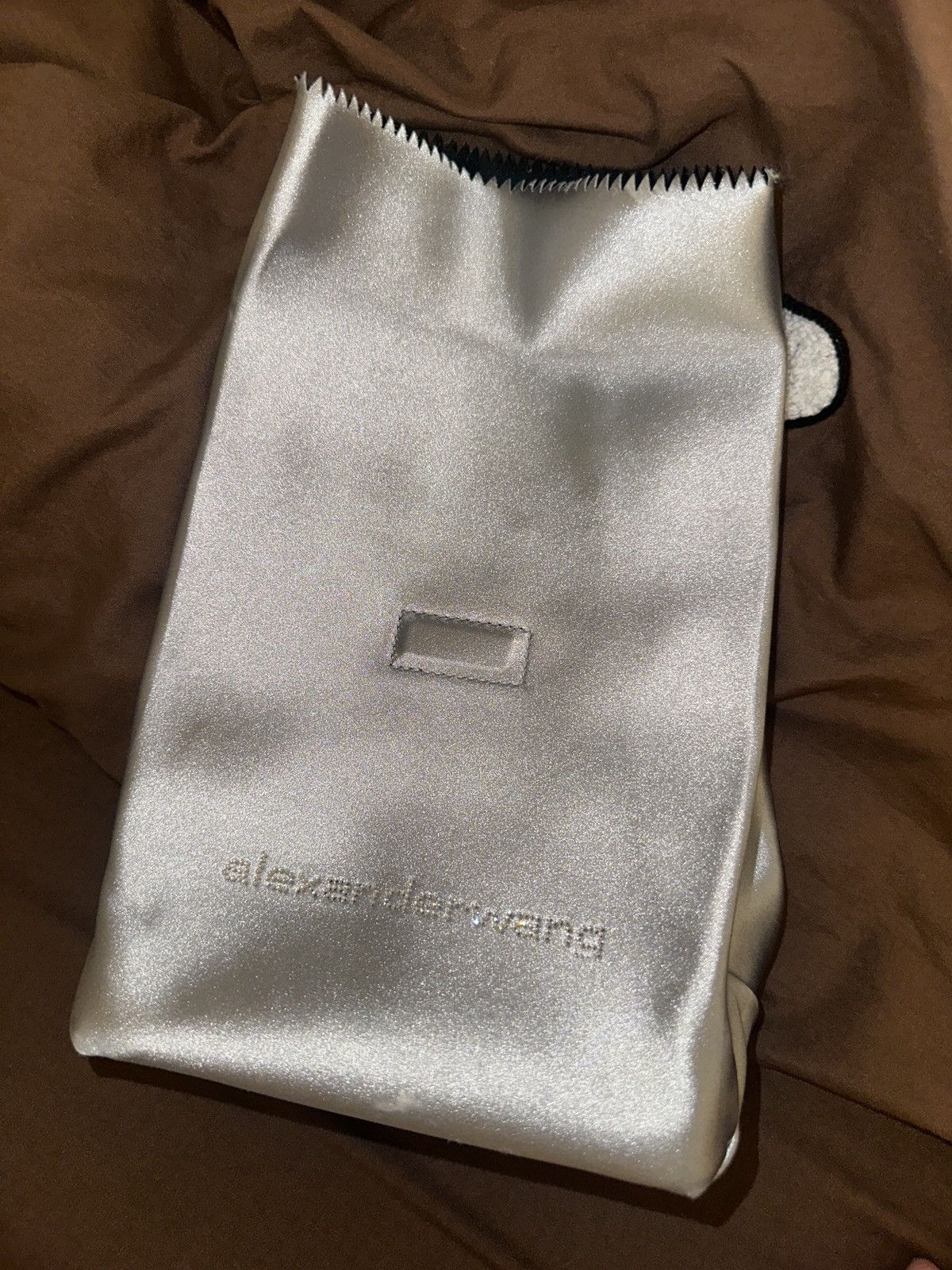 Alexander Wang Alexander Wang Satin Pouch Bag Silver Size ONE SIZE - 8 Thumbnail