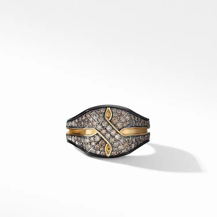 David Yurman o1w1db11025 R25496M /Size 8 /Rings in Golden/Black Size ONE SIZE - 2 Thumbnail
