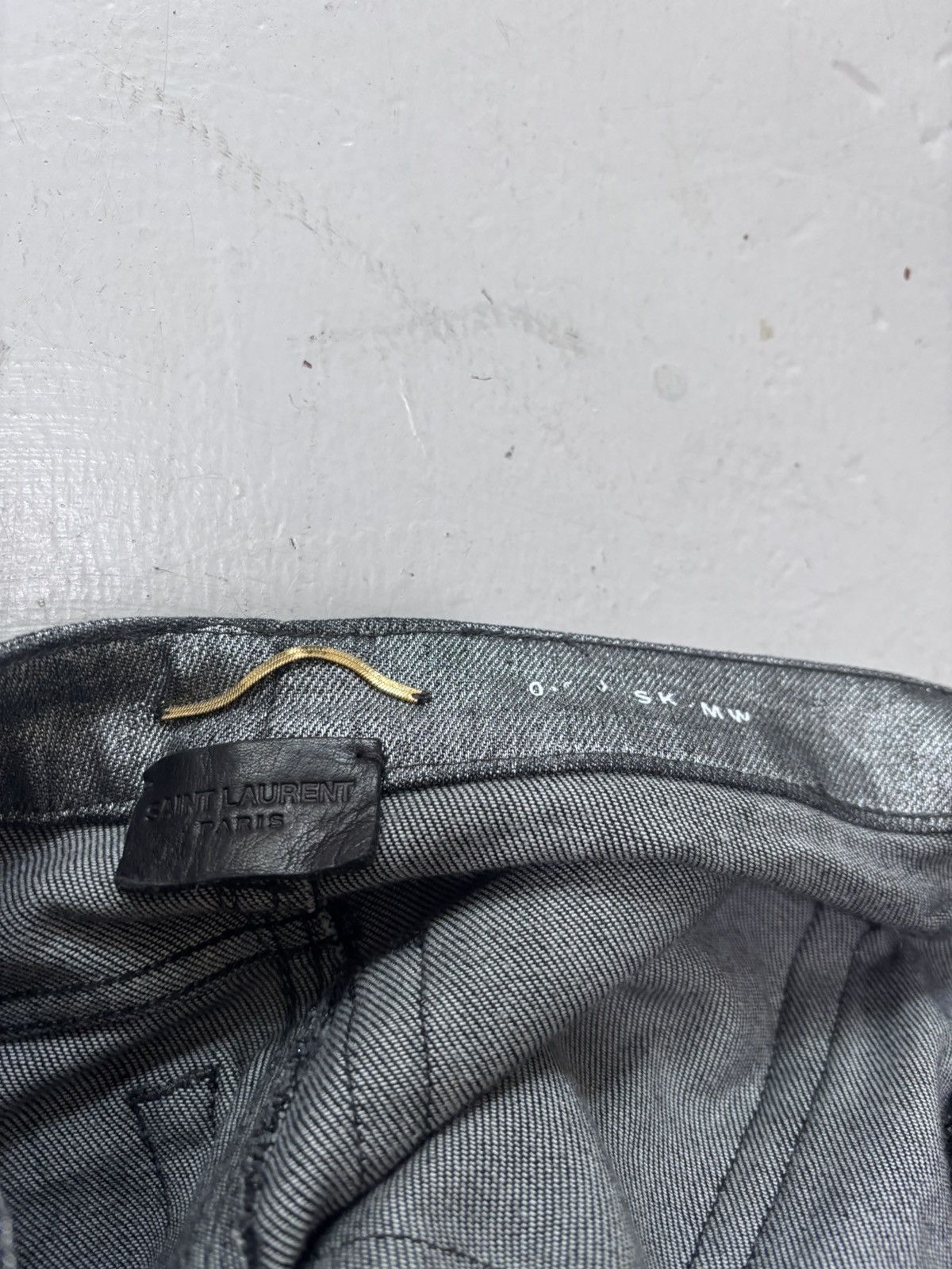 Saint Laurent Paris Silver jeans Size 29" - 5 Thumbnail