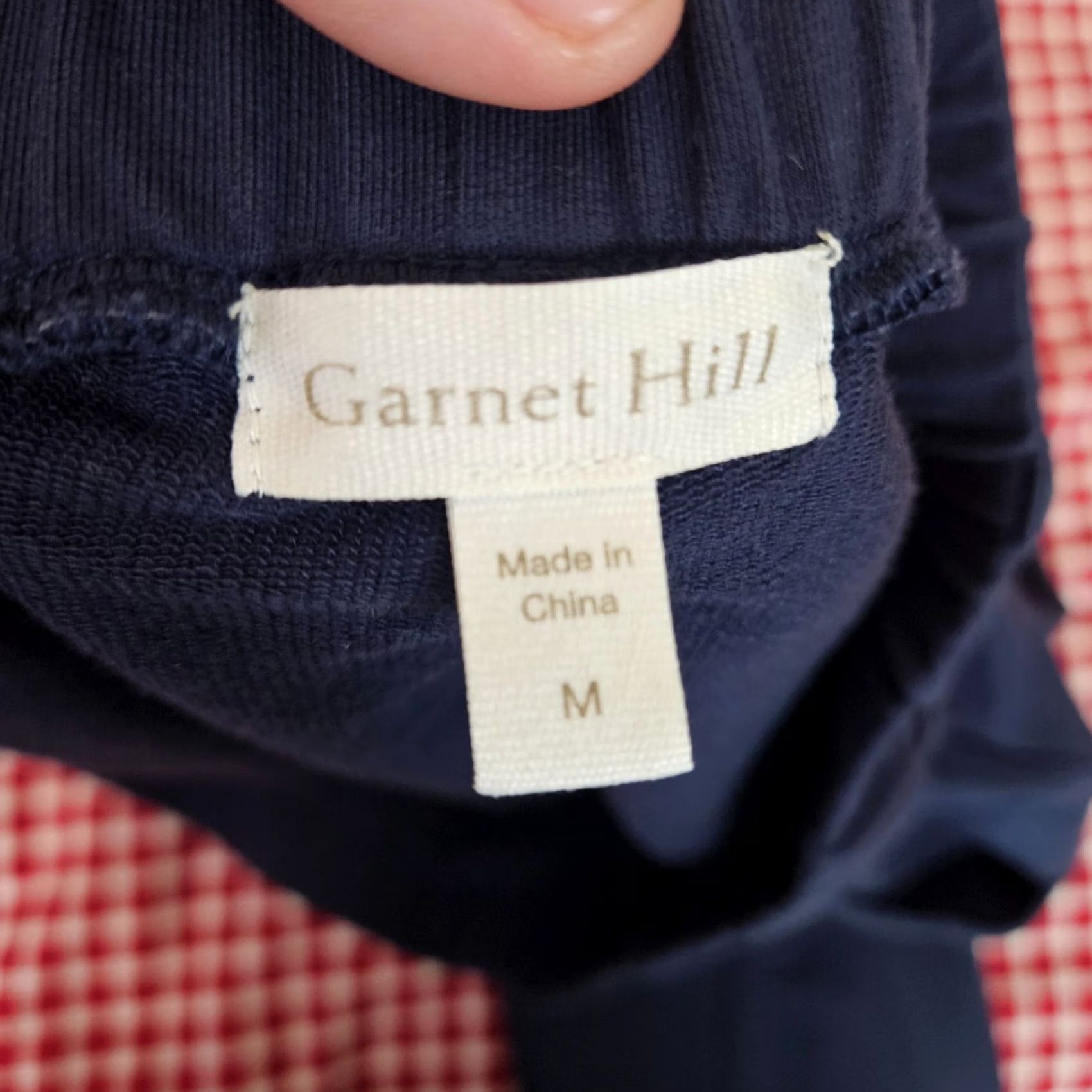 Vintage Garnet Hill Women’s Pull on Elastane Waist Navy Blue Jersey Knit Pant M Casual Knit Regular Blue 28" Inseam Mens No Size M / US 6-8 / IT 42-44 - 5 Thumbnail