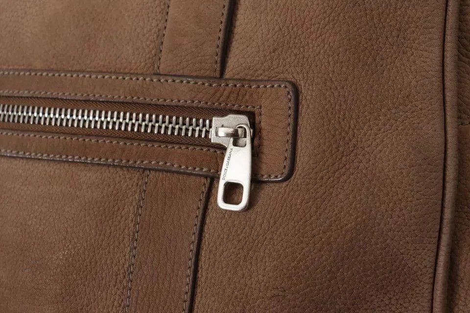 Dolce & Gabbana Dolce & Gabbana Cognac Leather Crossbody for Travel & Gym Size ONE SIZE - 5 Thumbnail