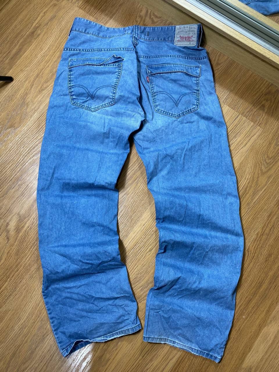 Japanese Brand × Levi's Crazy Crash Dirty Baggy Faded Jean Japan Avant Garde Style Size US 34 / EU 50 - 16 Thumbnail