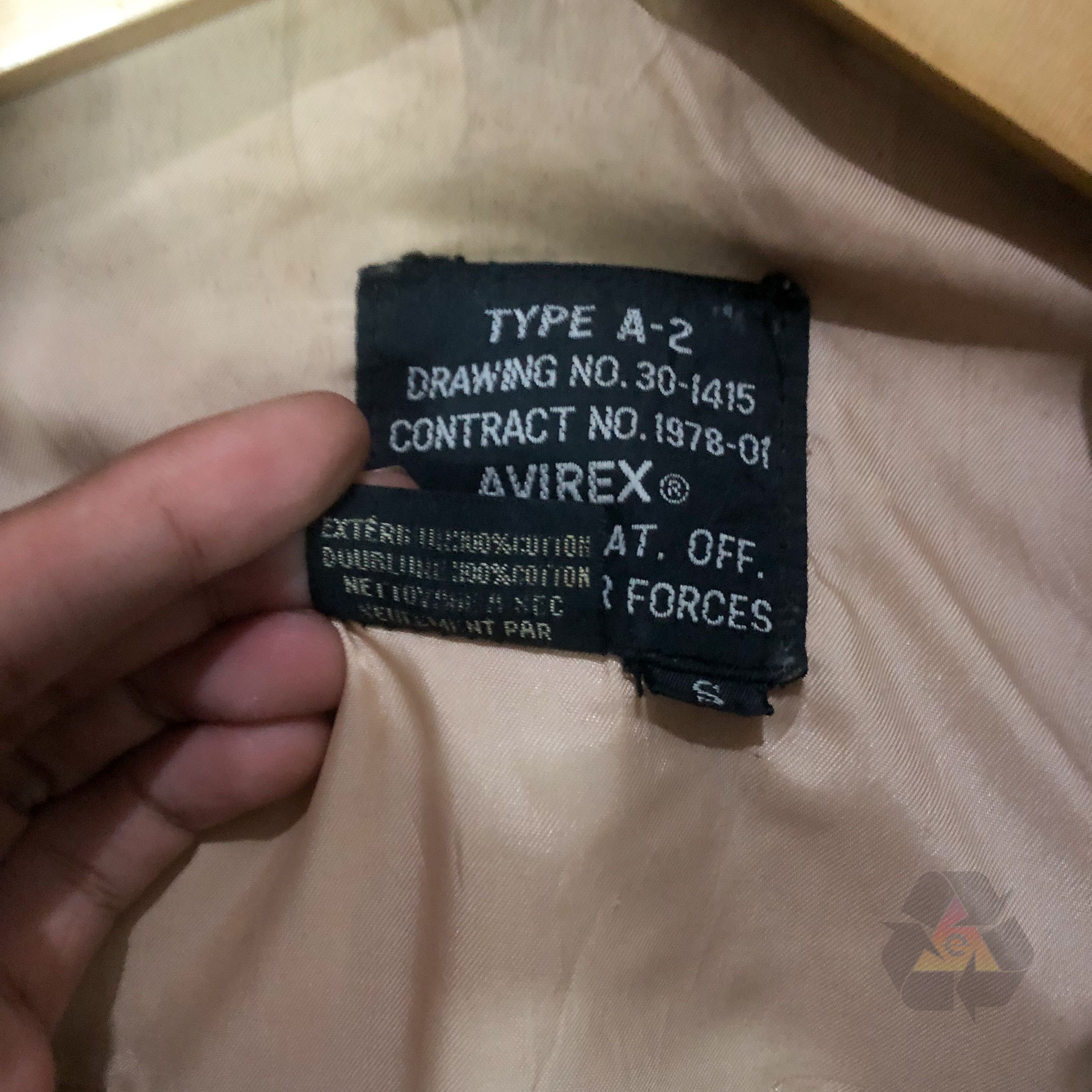Avirex Vintage Avirex A2 80s Drawing Flag Leather Jacket Size US S / EU 44-46 / 1 - 9 Thumbnail