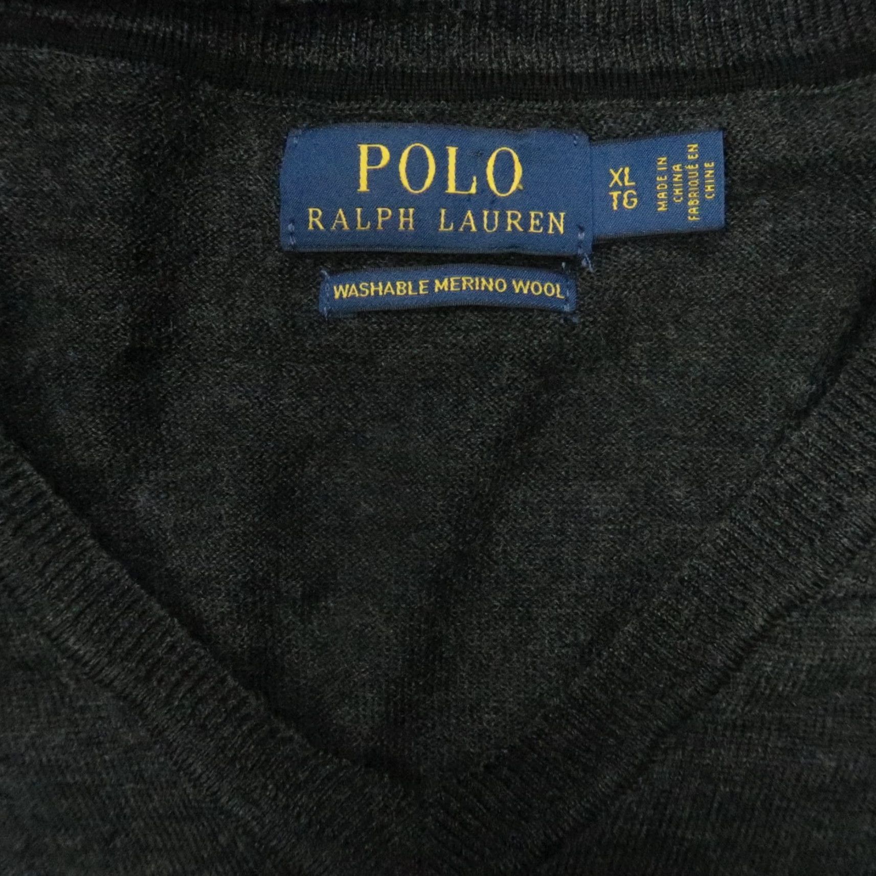 Polo Ralph Lauren Polo Ralph Lauren Sweater Mens XL Gray Washable Merino V Neck Pullover Jumper Size US XL / EU 56 / 4 - 3 Thumbnail