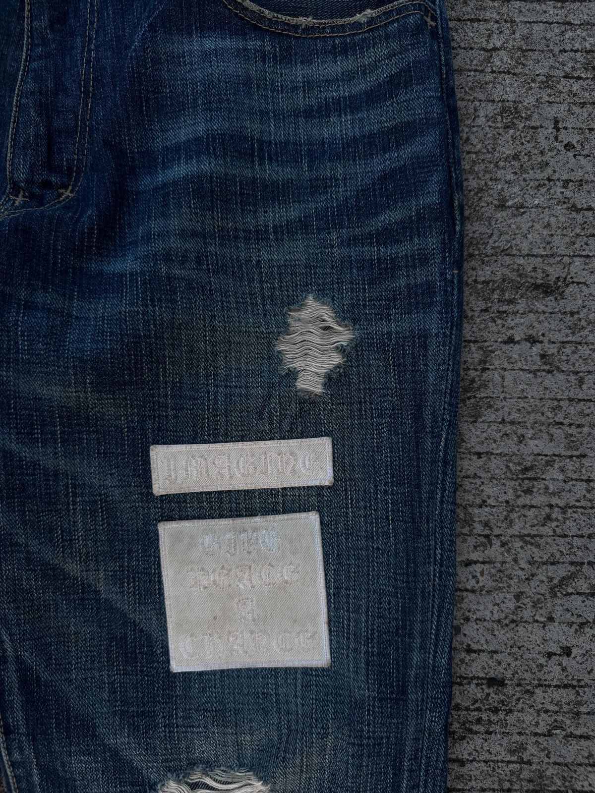 Number (N)ine Number (N)ine AW04 Patch Grunge Denim Size US 32 / EU 48 - 6 Thumbnail