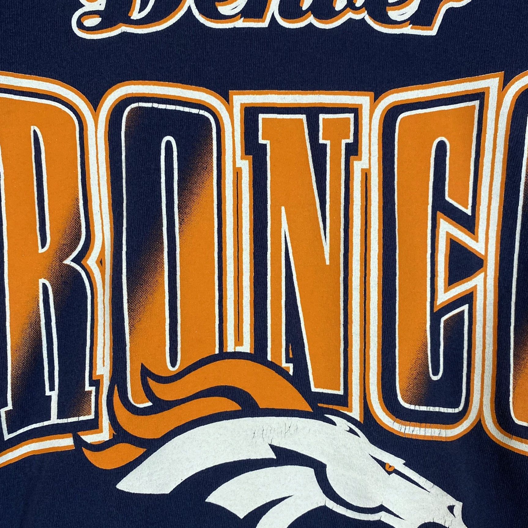 Riddell VINTAGE Denver Broncos Shirt Football 1997 Riddell Made in USA Blue Mens Large T-Shirt Football Fan Gear Mens Large Blue Size US L / EU 52-54 / 3 - 3 Thumbnail