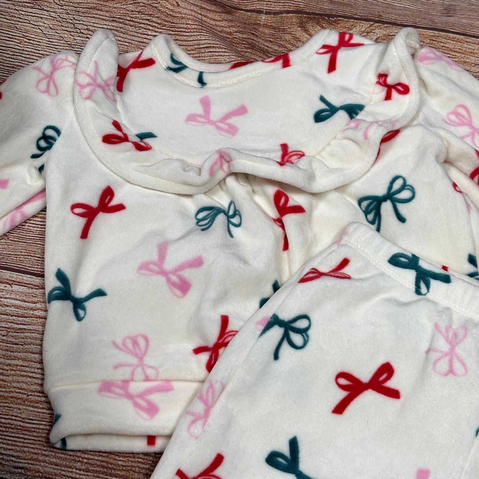 Other Okie Dokie Baby Bow Print 6 Month Sweat Set Size ONE SIZE - 2 Thumbnail