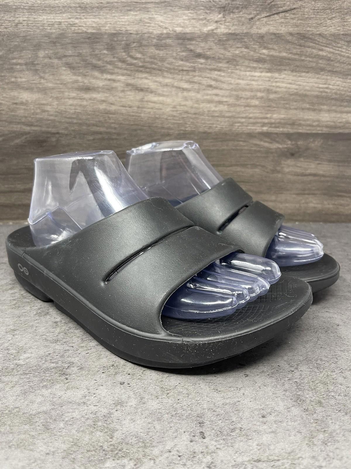 Other OOFOS Recovery Slide Sandals Mens Size 8 OOahh Black Rubber Size US 8 / EU 41 - 4 Thumbnail