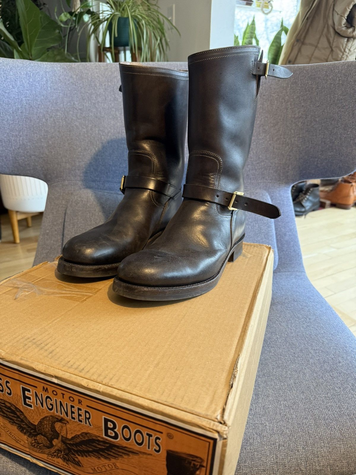 Other Leather Things Motor Japan Engineer Boots 11 (US12) Size US 12 / EU 45 - 1 Thumbnail