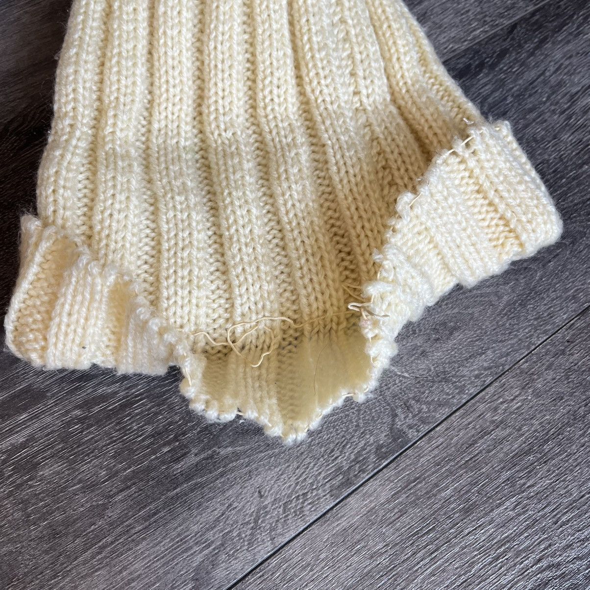 Japanese Brand True Vintage 1960s K Mart Arcylic Ribbed Off White Beanie Size ONE SIZE - 5 Thumbnail