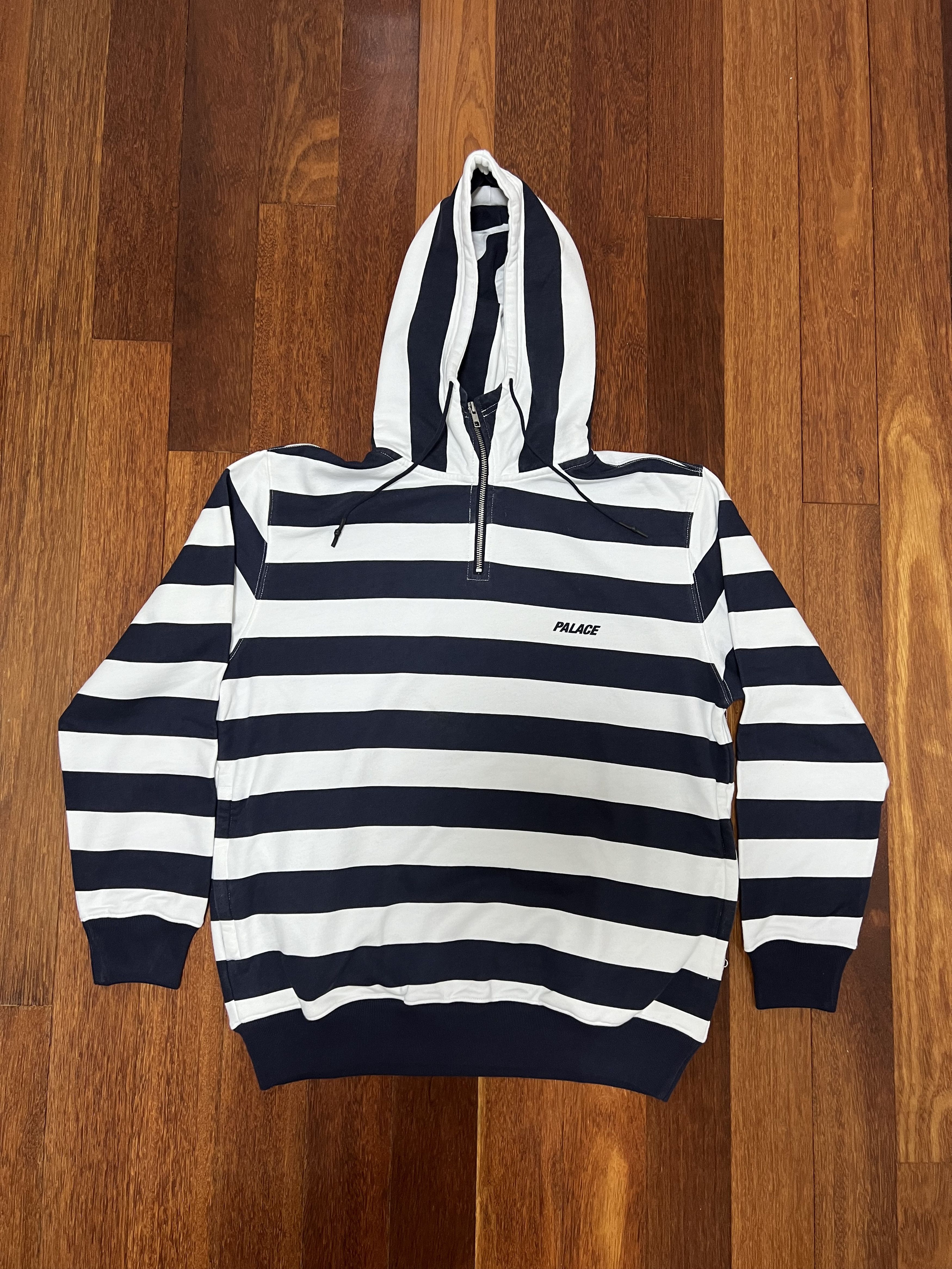 Palace 💚 2019 Palace TRI-STRIPE-ZIP Hoodie Navy Medium NEW Size US M / EU 48-50 / 2 - 4 Thumbnail