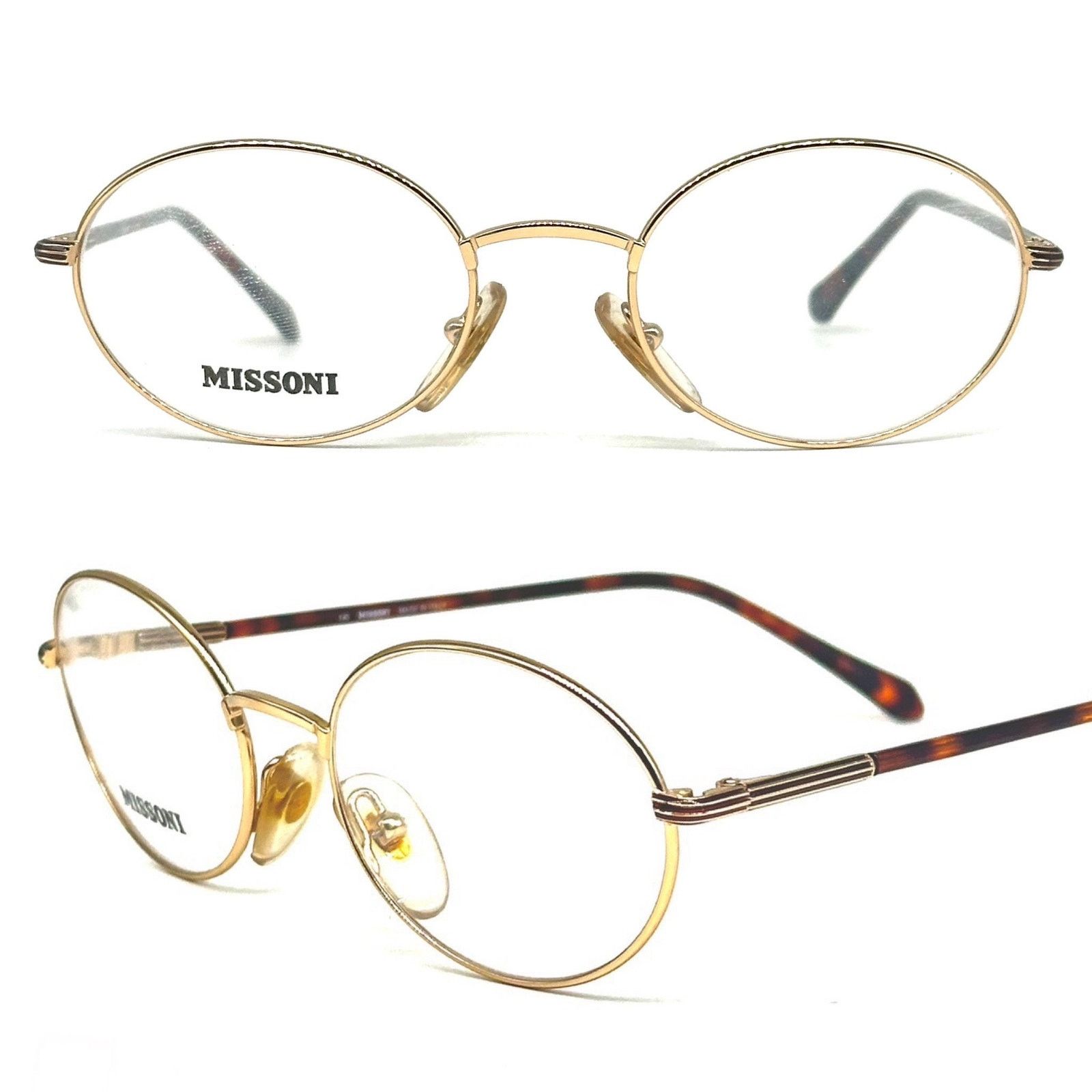 Missoni Missoni M388 oval golden metal frames w tortoise temples NOS Size ONE SIZE - 1 Thumbnail