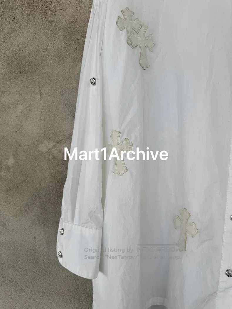 Chrome Hearts CHROME HEARTS Leather Patch Bat-wing Sleeve Oversized Shir Size US M / EU 48-50 / 2 - 3 Thumbnail