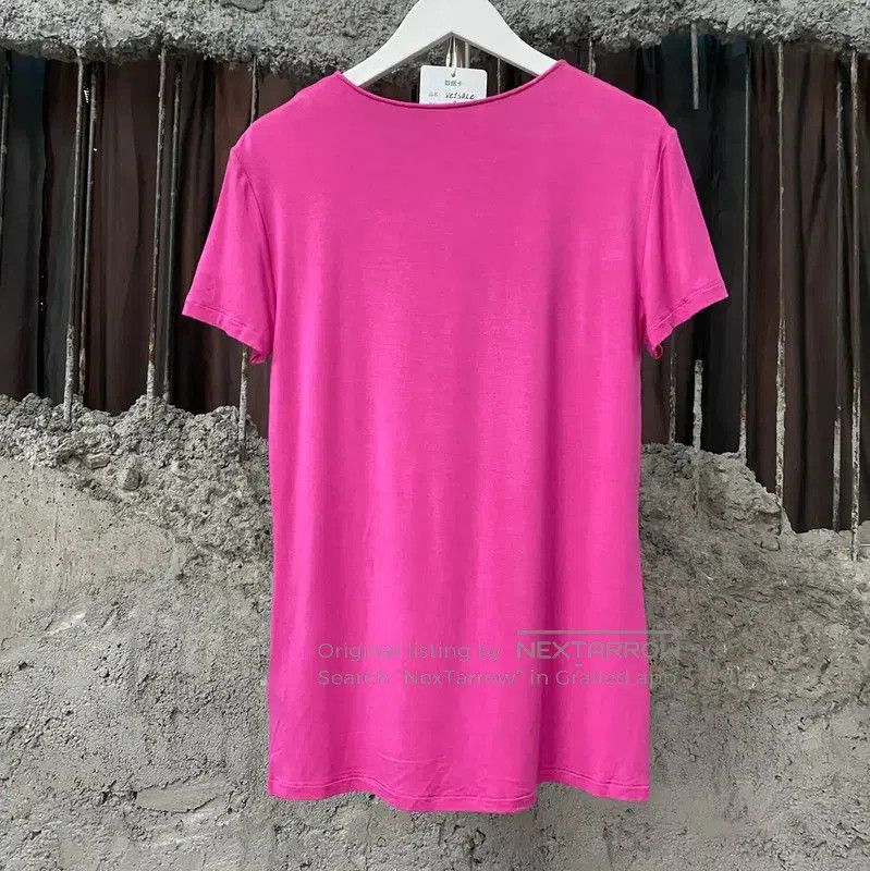 Versace Versace Pink Cotton Short Sleeve T-Shirt . Size L / US 10 / IT 46 - 2 Thumbnail