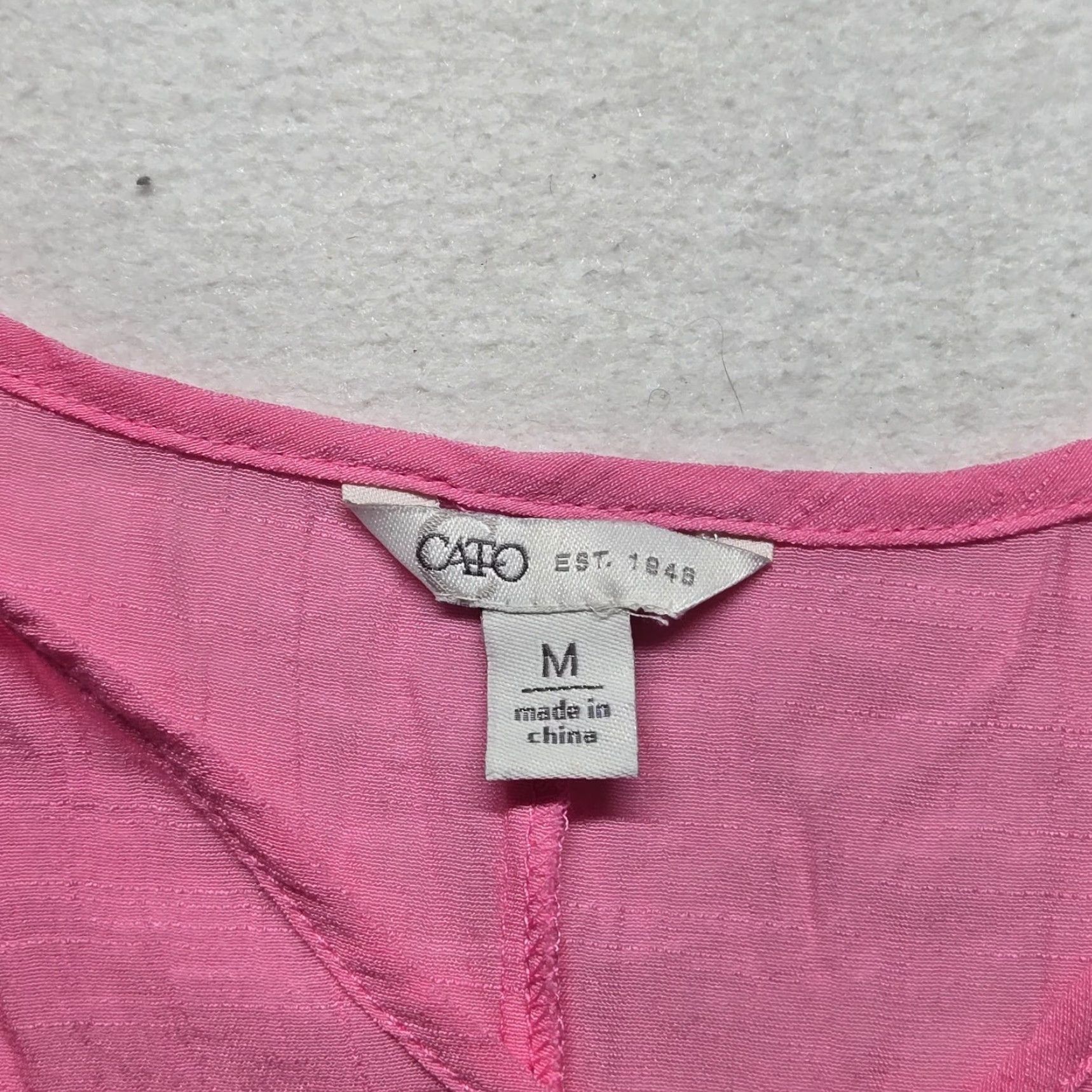 Vintage VINTAGE Cato Blouse Shirt Adult Women's Size M Long Sleeve Solid Pink Size M / US 6-8 / IT 42-44 - 3 Thumbnail