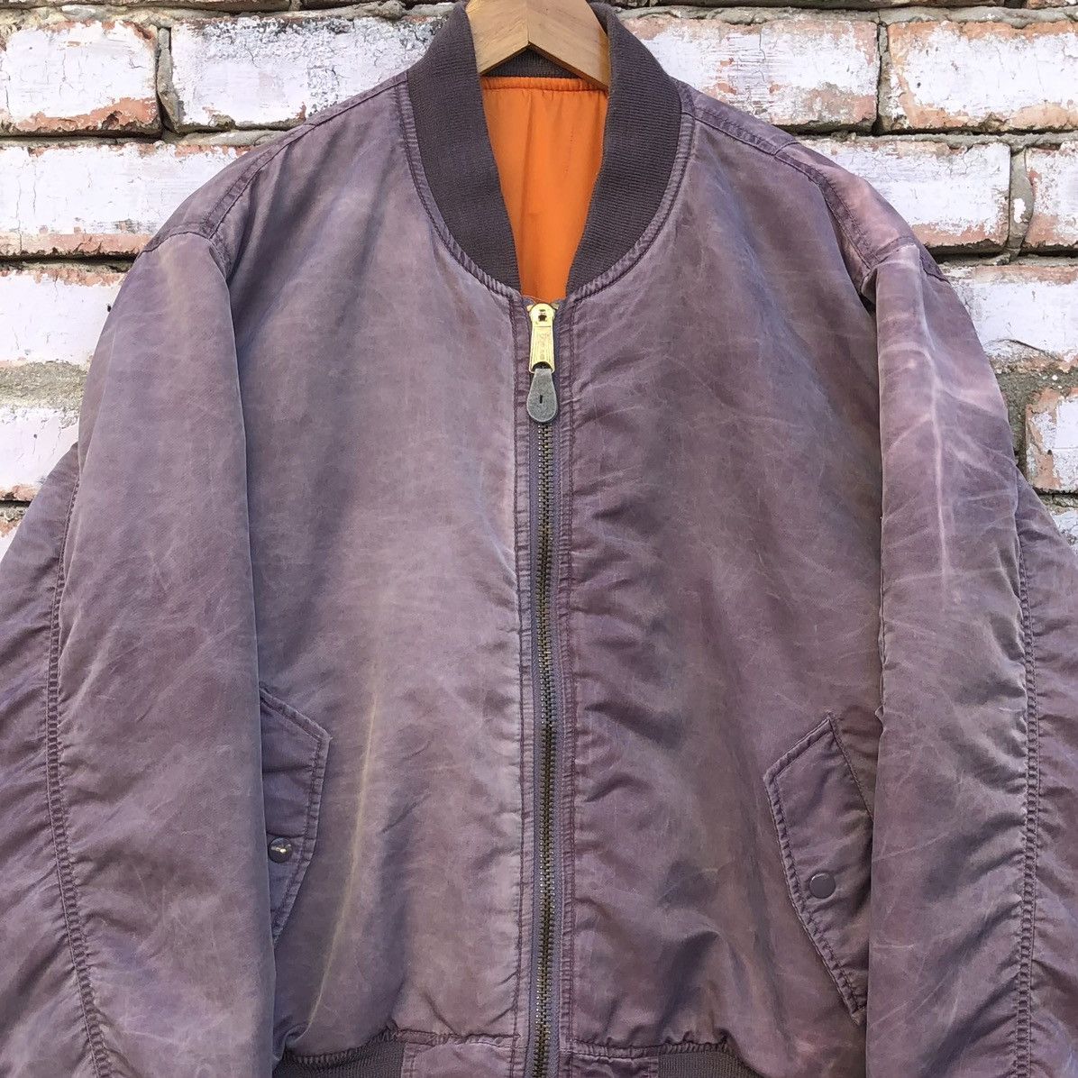 Vintage Vintage Sun Faded Flyer’s Ma-1 Bomber Jacket Size US M / EU 48-50 / 2 - 4 Thumbnail