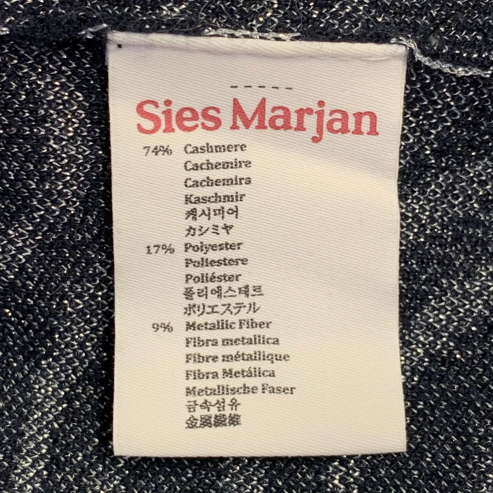 Sies Marjan Silver Navy Cashmere Blend Marbled Turtleneck Pullover Size US L / EU 52-54 / 3 - 8 Thumbnail