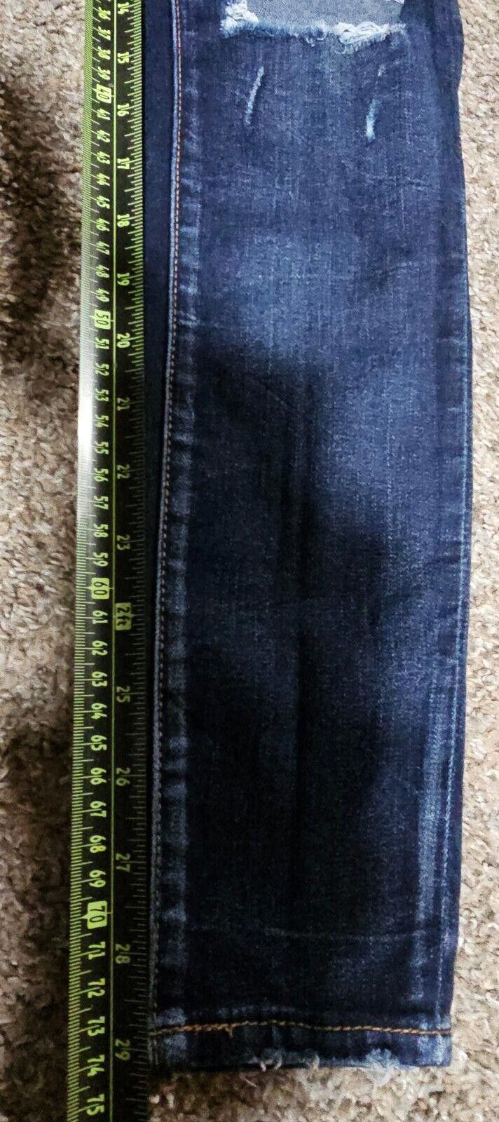 Designer American Eagle Stretch Women Sz 2 Super Low Jegging Distress Size 26" / US 2 / IT 38 - 7 Thumbnail