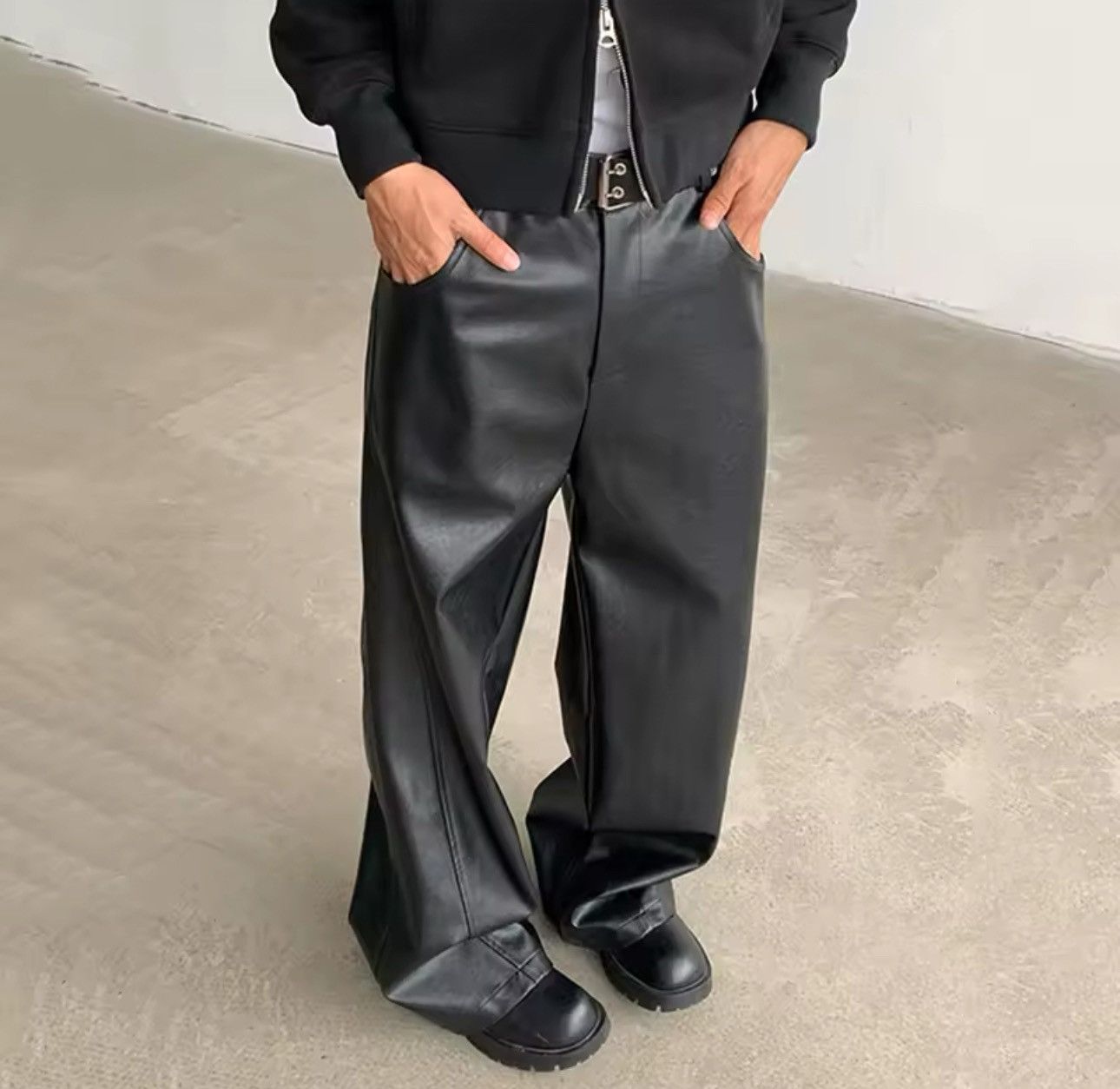 Japanese Brand × Vintage American Style Men's Pants Casual Pu Leather Size US 29 - 3 Thumbnail