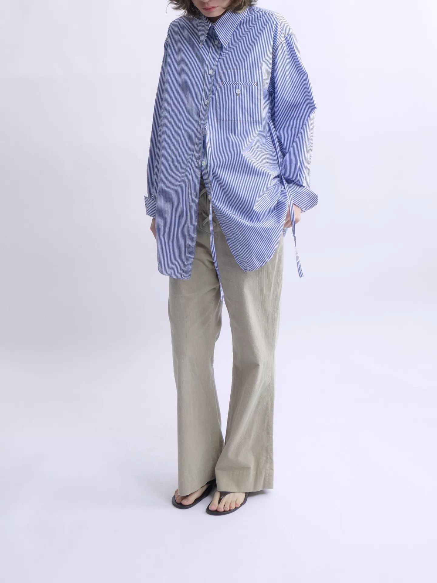 Chloe CHLOE 10s blue white stripe tie shirt Size XXS / US 00 / IT 34 - 4 Thumbnail
