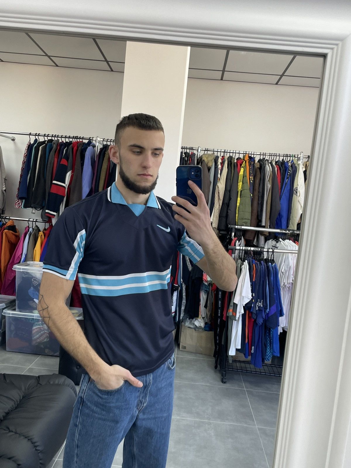 Nike × Vintage Vintage Nike Polo Shirt Young Size XL (164-176) Size US XS / EU 42 / 0 - 3 Thumbnail