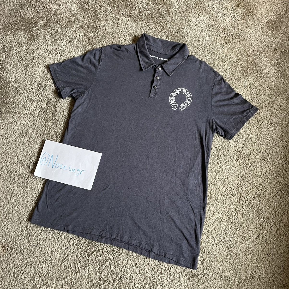 Chrome Hearts Chrome Hearts Silver Button Tonal Horseshoe Logo