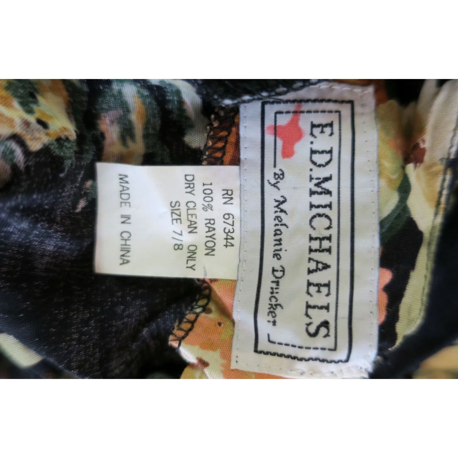 Vintage VINTAGE Ed Michaels Sundress Shirt? Maxi Flare Rayon Floral Black Sleeveless 7/8 1990s Womens Girls? Size M / US 6-8 / IT 42-44 - 8 Thumbnail
