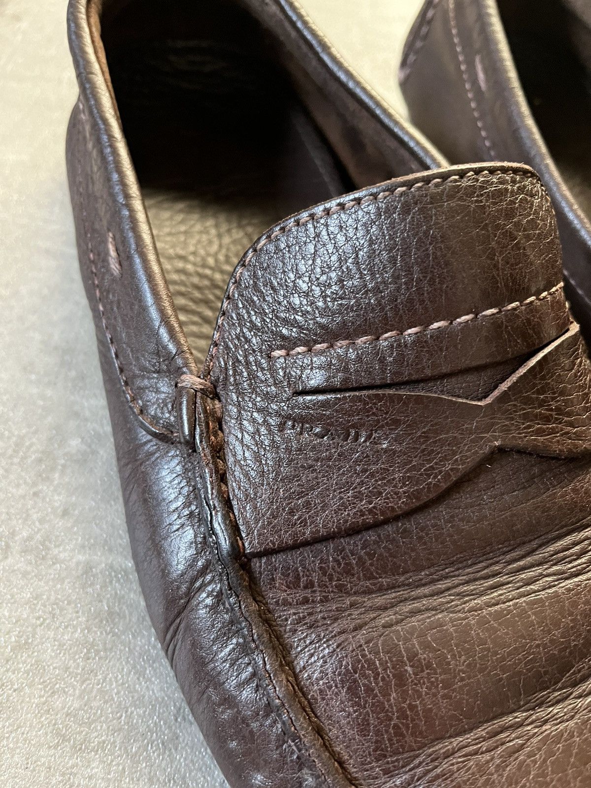 Prada × Vintage Vintage Prada brown leather shoes Size US 7.5 / EU 40-41 - 2 Thumbnail