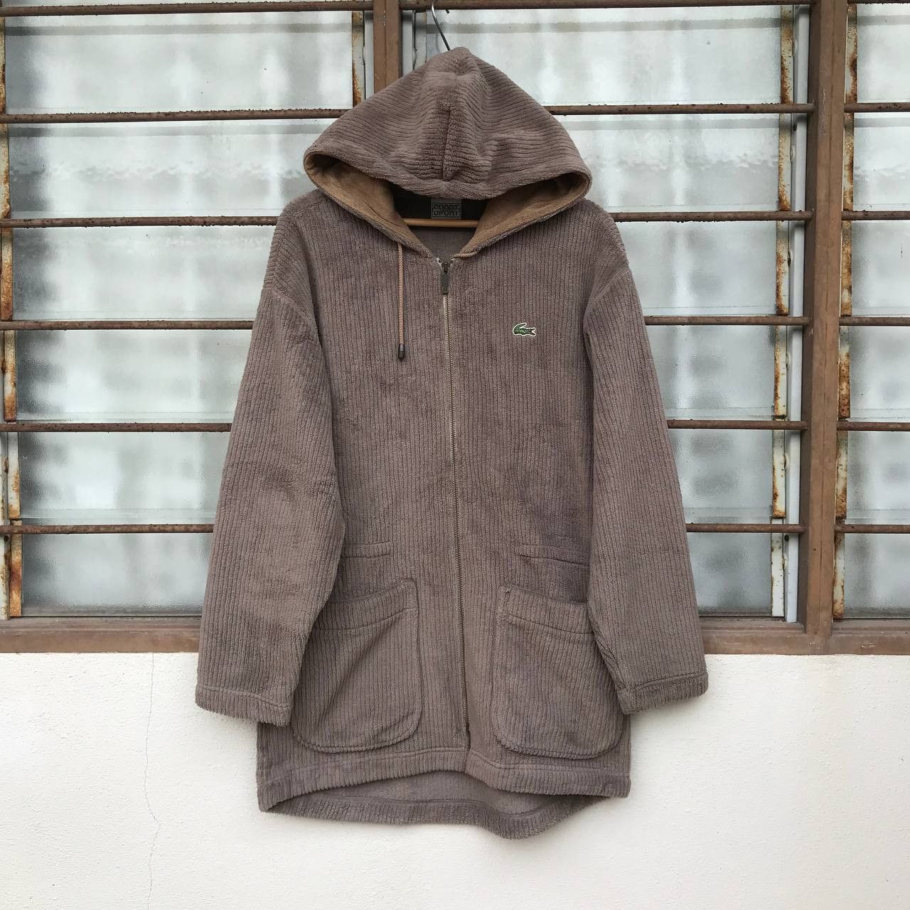 Lacoste × Vintage VINTAGE LACOSTE HOODIE X POLARTEX JUMPER BAGGY Size US XL / EU 56 / 4 - 10 Thumbnail
