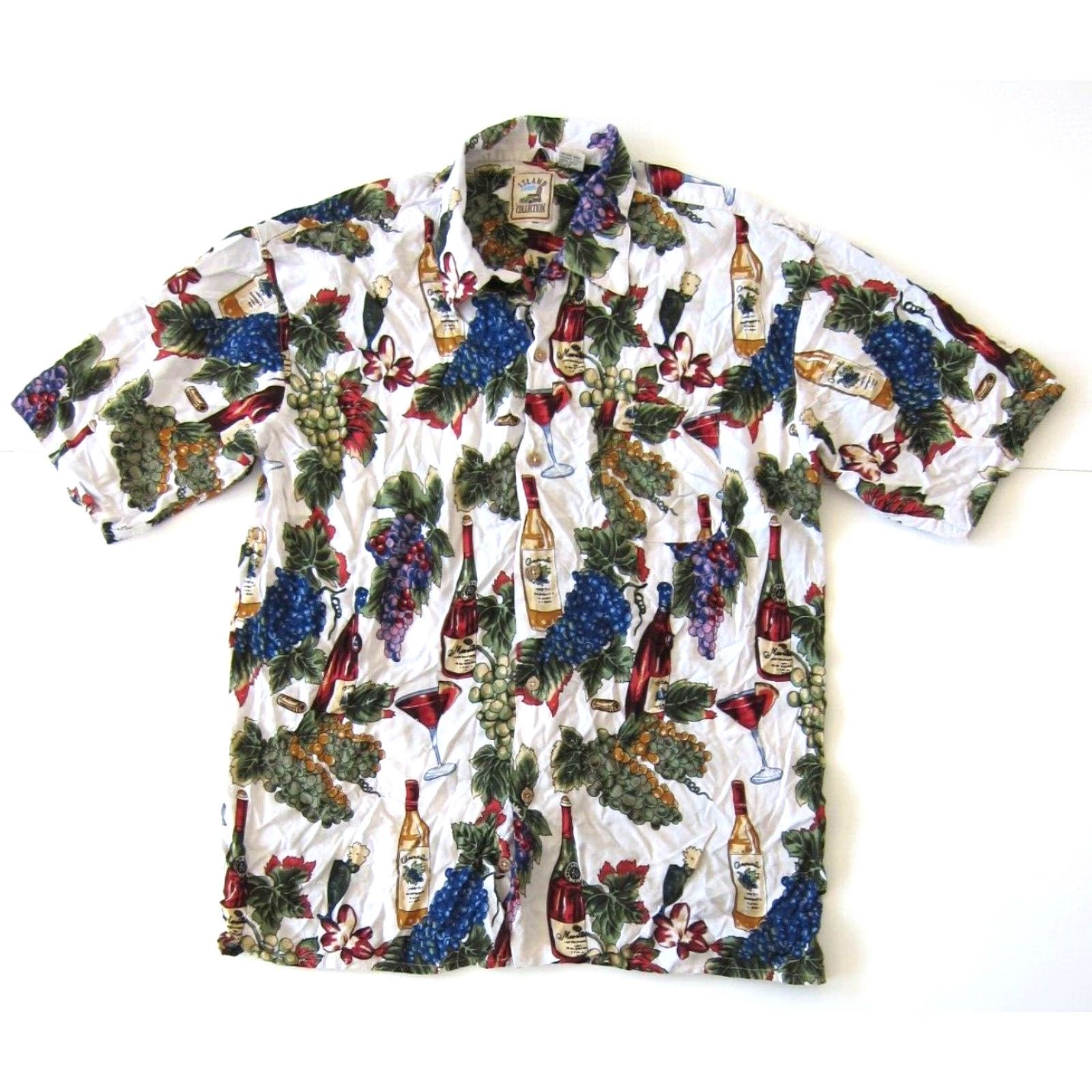 Vintage VINTAGE Island Collection Rayon Purple Grape Wine Button Down Hawaiian Shirt XL Size US XL / EU 56 / 4 - 2 Thumbnail