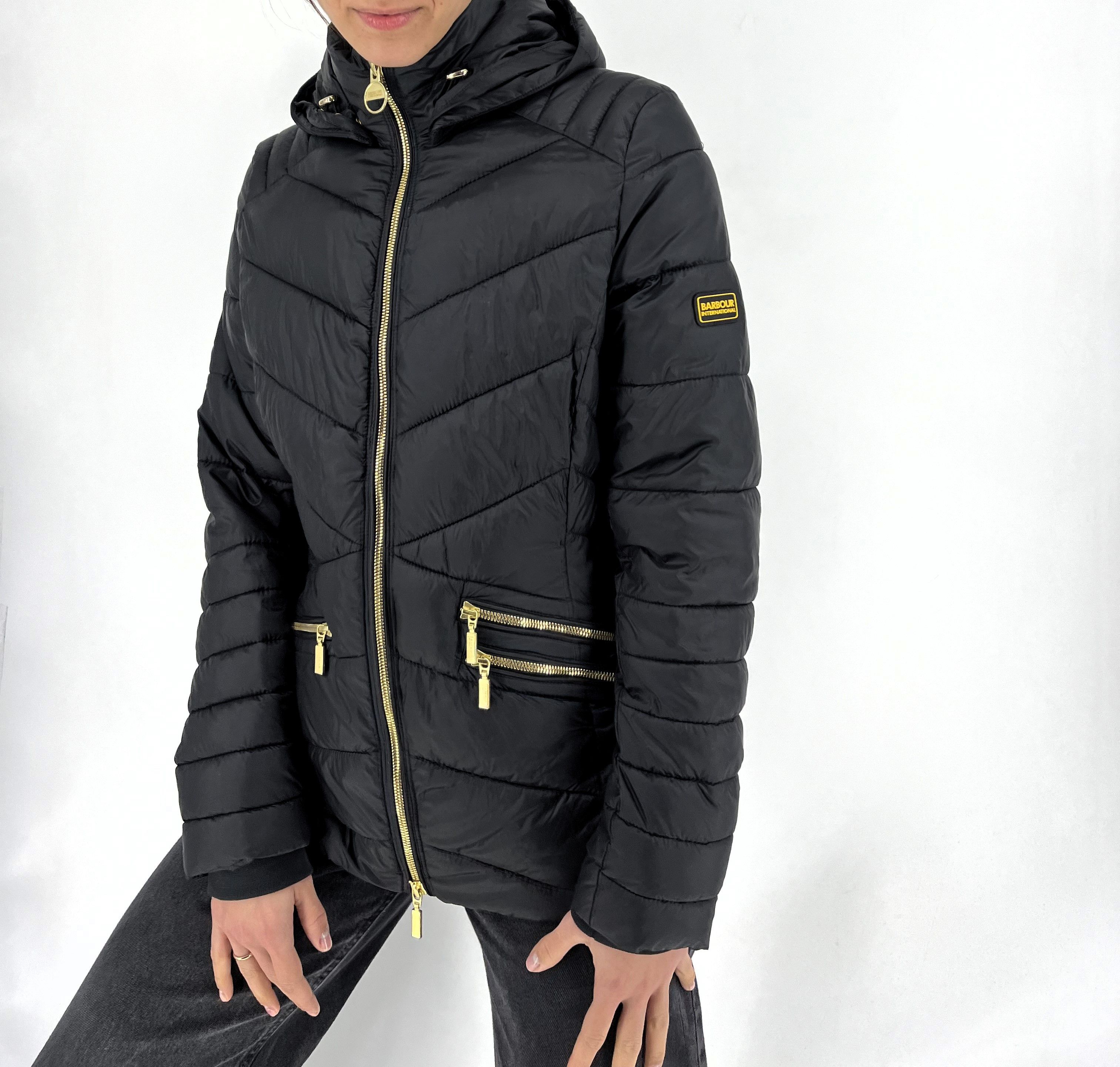 Barbour Barbour International Women's Turbo Quilt Jacket - Black Size M / US 6-8 / IT 42-44 - 3 Thumbnail