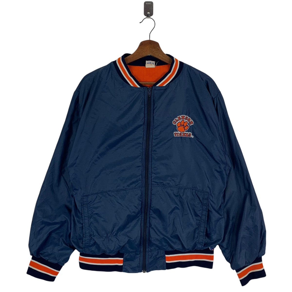 VINTAGE 90s CLEMSON TIGERS SPORTSWEAR LIGHT ZIPPER JACKET