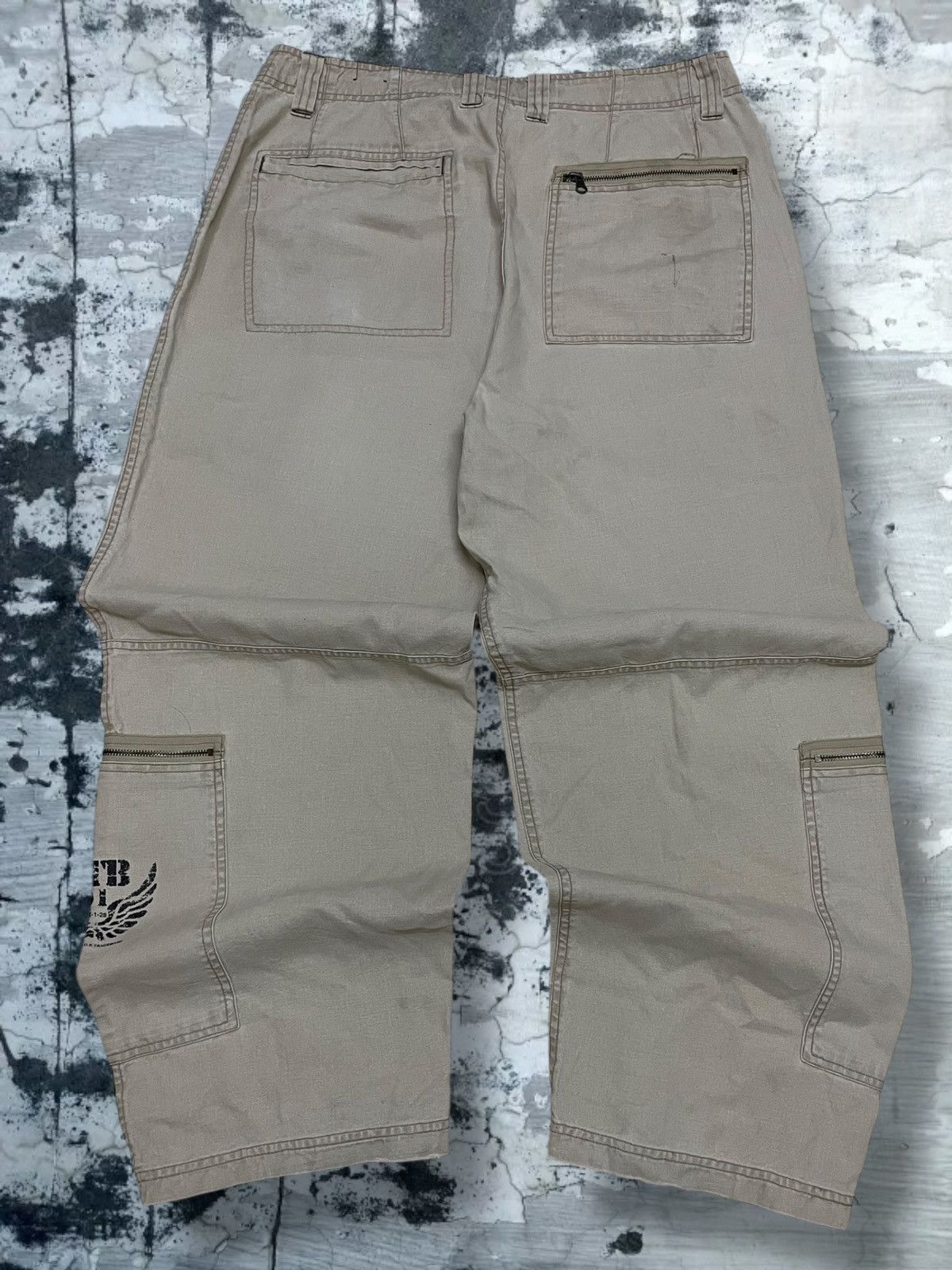 Japanese Brand Vintage 1990s Og Japan Designer OTB Tactical War Baggy Pant Size US 31 - 11 Thumbnail